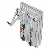 COAL DOOR ASSEMBLY ALUMINUM 14", SMOOTH SIDE WITH CAST HANDLE & FLOW CONTROL