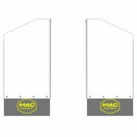 MUD FLAP ASSEMBLY, 30" ALUMINUM 1/2 ROUND LOW PRO