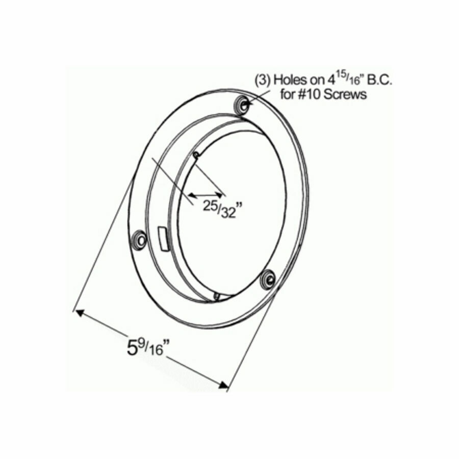 FLANGE, 4" SS ANTI-THEFT MOUNTING BRACKET