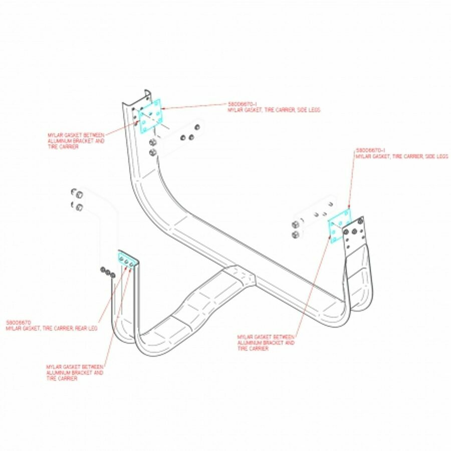 SIDE MOUNT TIRE CARRIER ASSEMBLY