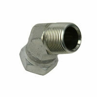 FITTING, 45 DEG. MALE SWIVEL- 1"-11.5 NPT, STAINLESS- 4K PSI