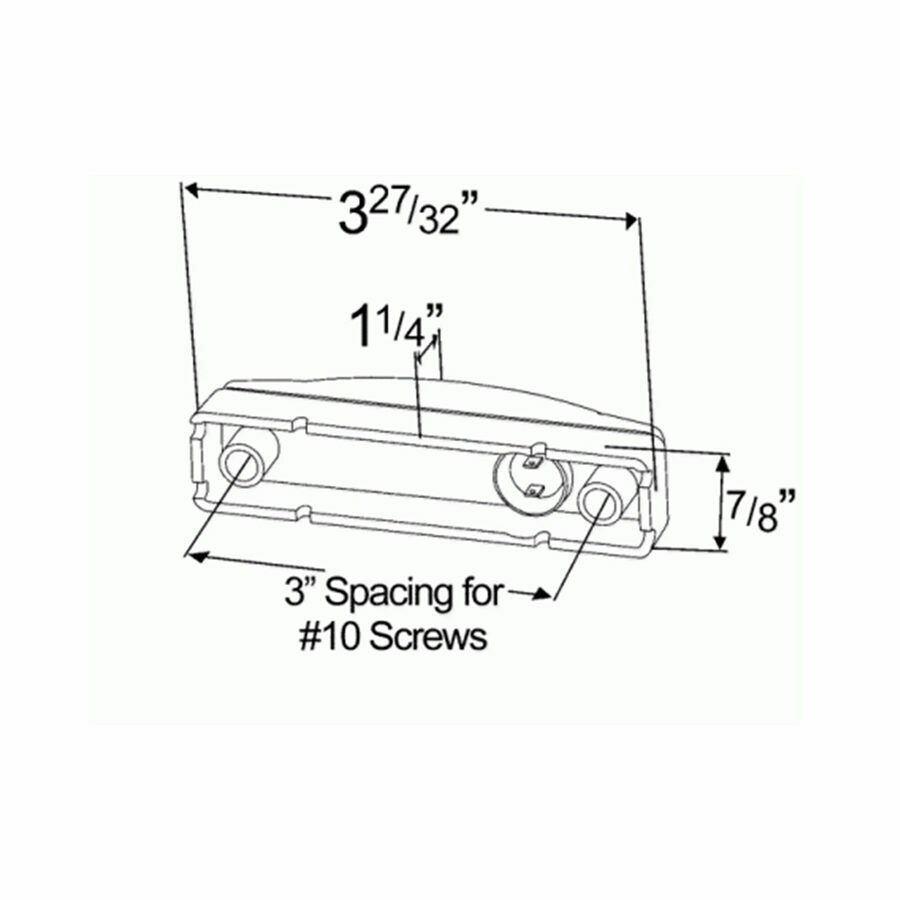 LED, 3" CENTER, RED LAMP, THIN-LINE CLEARANCE MARKER
