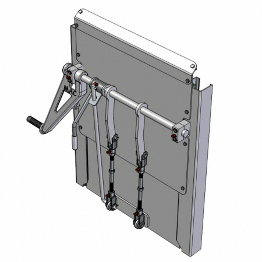COAL DOOR ASSEMBLY 24", SHEET & POST WITH CAST HANDLE & FLOW CONTROL