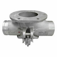 HOPPER TEE ALUMINUM 5X4 SIPHON FLOW BOTTOM DROP GROOVE X PLAIN