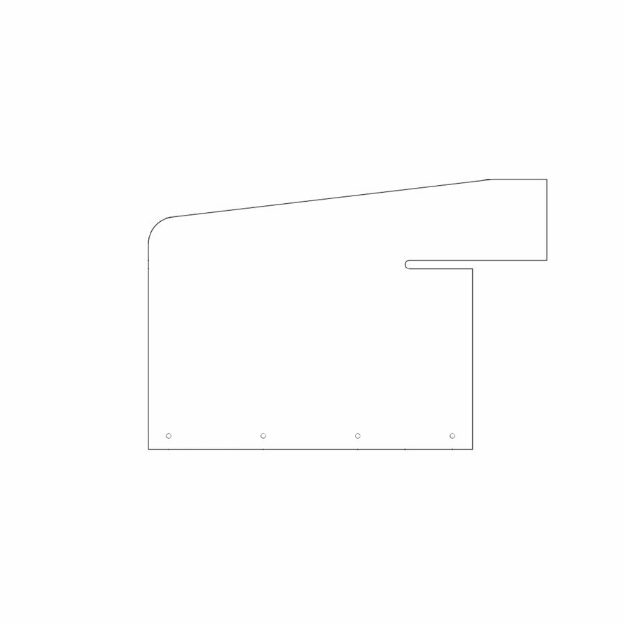 REAR BRACKET/MUD FLAP HOLDER, CURBSIDE