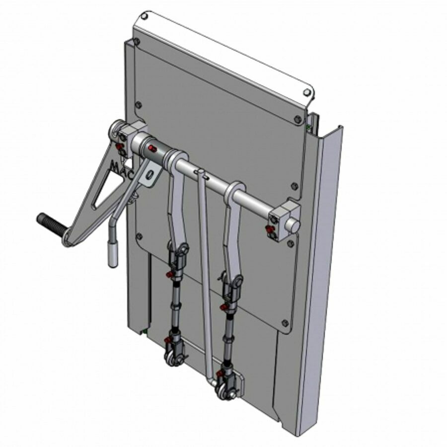 COAL DOOR ASSEMBLY 18", SHEET & POST WITH CAST HANDLE & FLOW CONTROL