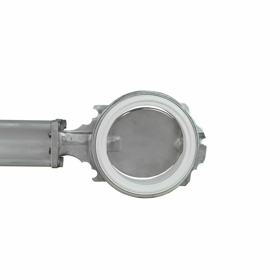 BUTTERFLY VALVE 5", SS/DISC, WHITE SEAL, 14" EXT. HD HANDLE