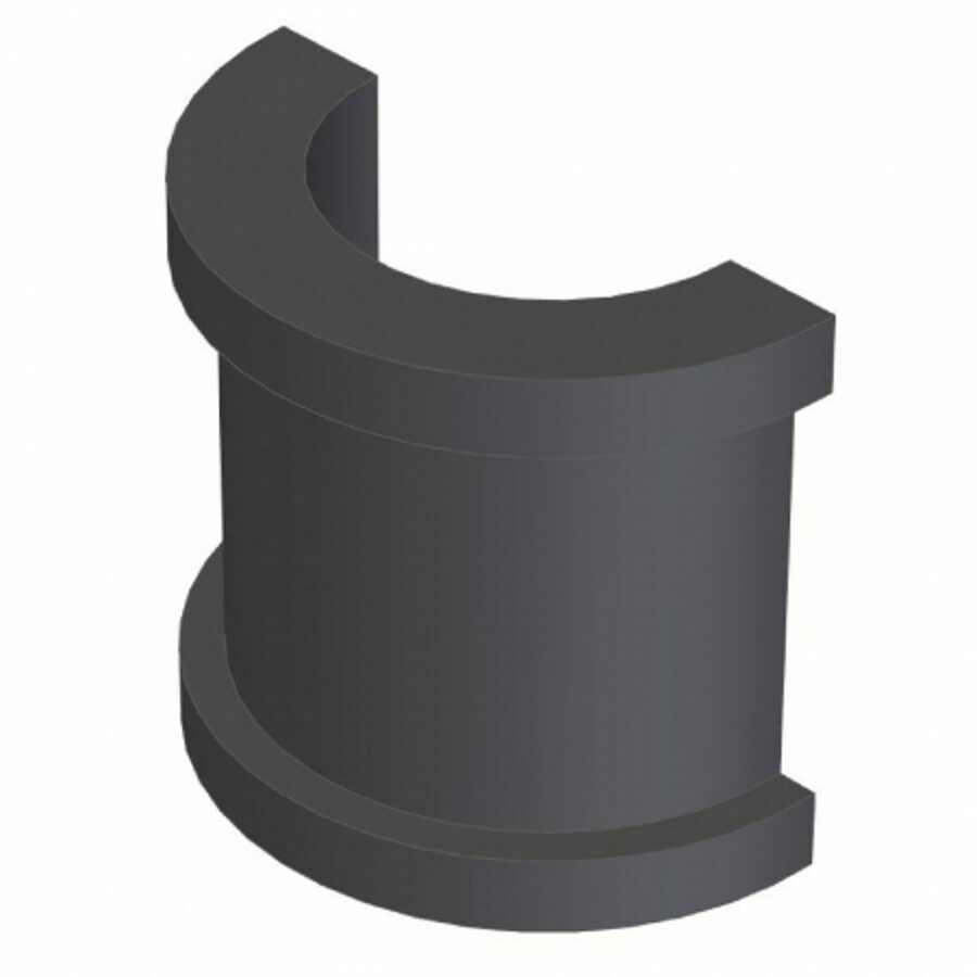 NYLATRON BUSHING, HALF CIRCLE FOR HARDWARE BAR