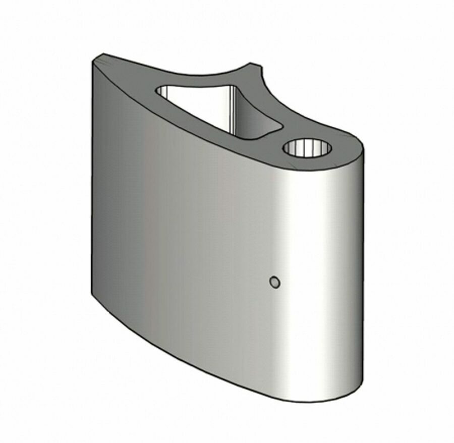 GATE HINGE, SMOOTH SIDE INSET, 4.5" EXTRUSION