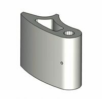 GATE HINGE, SMOOTH SIDE INSET, 4.5" EXTRUSION