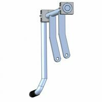 COAL DOOR HANDLE, 1/2 ROUND 12"