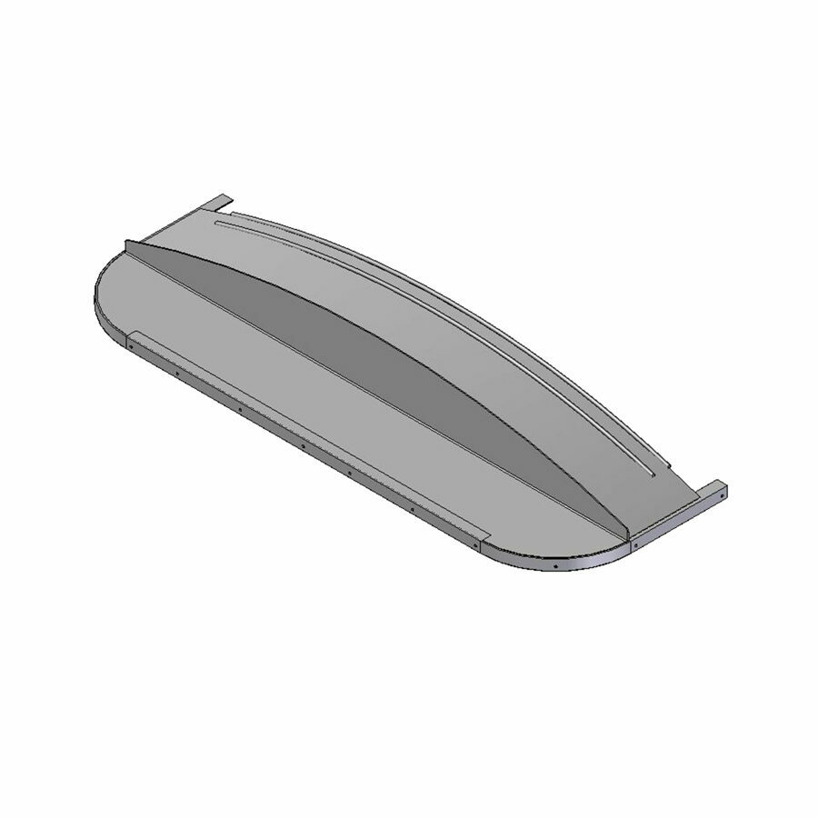 STANDARD ALUMINUM FRONT CAP 8" RISE FLAT ASSEMBLY 96"