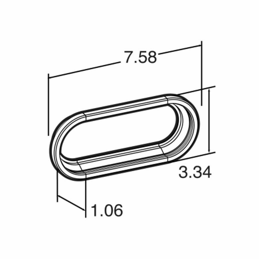 MODEL 60 GROMMET OPEN BACK, FOR 60 SERIES AND 2" X 6" LIGHTS