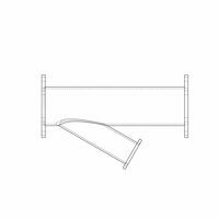 Y BRANCH PNEUMATIC 5" IN X 5" OUT, FLANGE