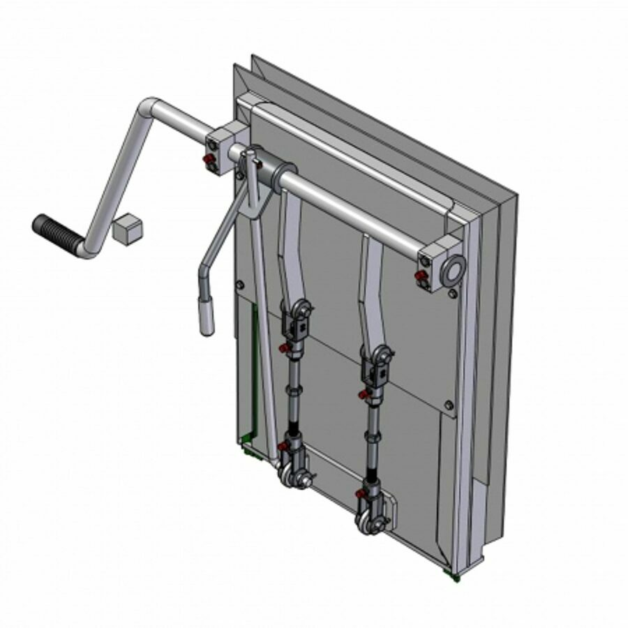 COAL DOOR ASSEMBLY 18", SMOOTH SIDE WITH FLOW CONTROL
