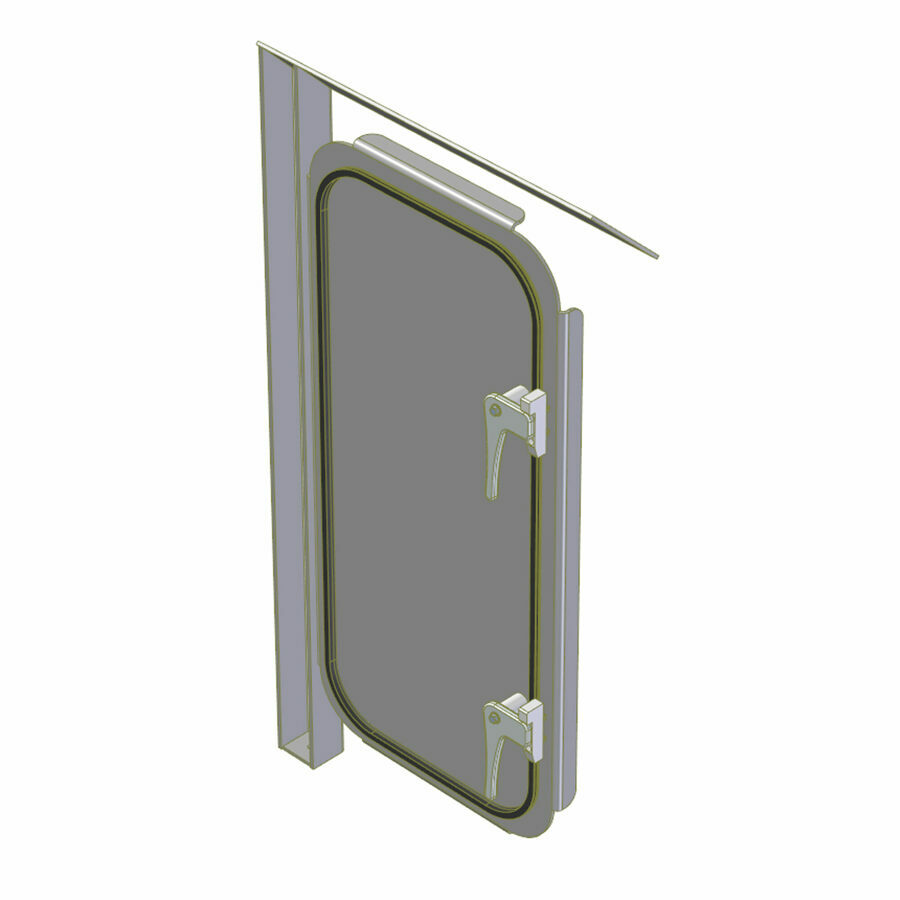 BULKHEAD DOOR ASSEMBLY, DRIVER SIDE, 45° CORNER BH STYLE S&P STRAIGHT BODY