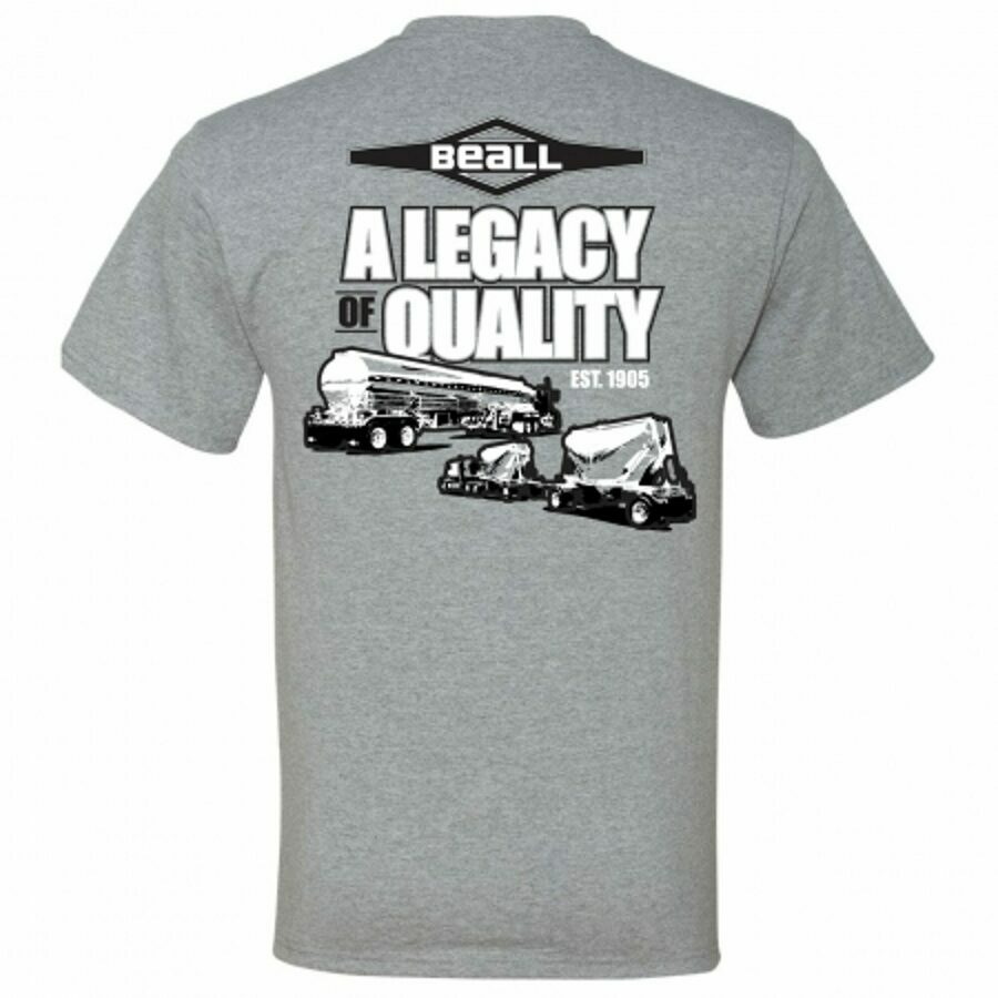 T-SHIRT BEALL LEGACY HEATHER GRAY TEE 2X