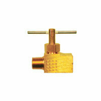 INLINE SHUT-OFF COCK 1/8", BRASS NEEDLE VALVE