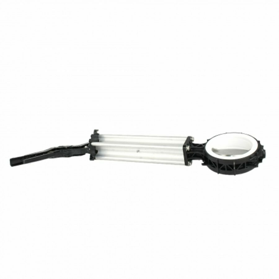 BUTTERFLY VALVE 5", BLACKMAXX WHITE SEAT, SS DISC, 14" EXT.