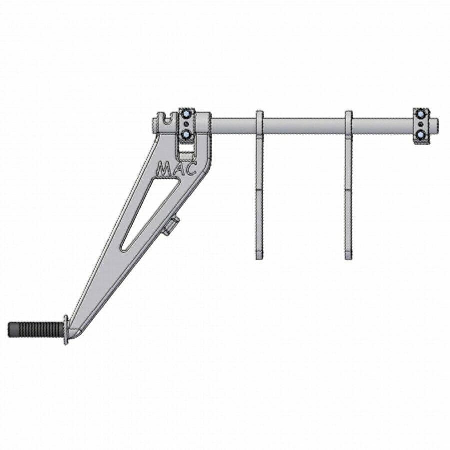 COAL DOOR, HANDLE ALUMINUM, 18" ALUMINUM 1/2 ROUNDS