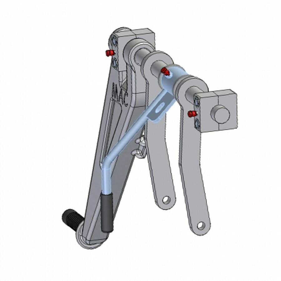 COAL DOOR HANDLE ASSEMBLY SS 16", WITH FLOW CONTROL