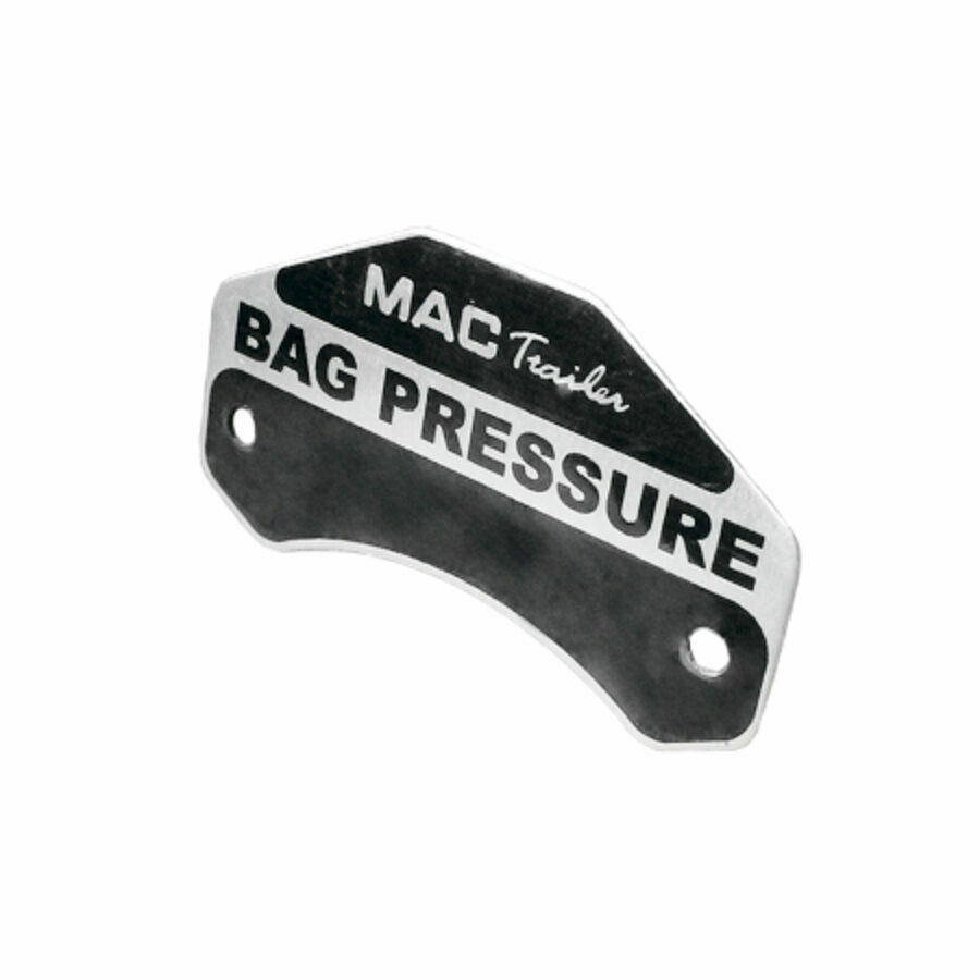 DECAL "BAG PRESSURE" GLADHAND SS RIVET
