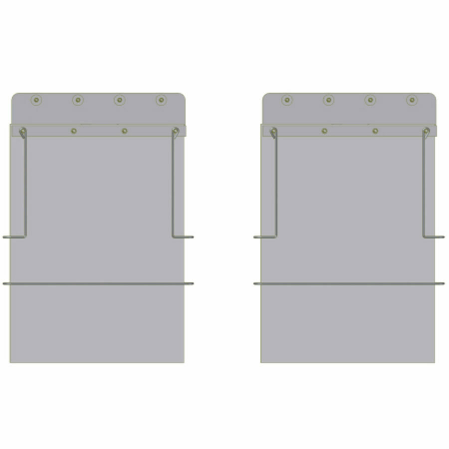 MUD FLAP ASSEMBLY, PAIR 24" X 36" W/ ANTI-SAIL BRACKETS