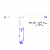 HARNESS, REAR SILL, SPLIT CURBSIDE 76", ROAD SIDE 68", 90 DEG. MALE PIN