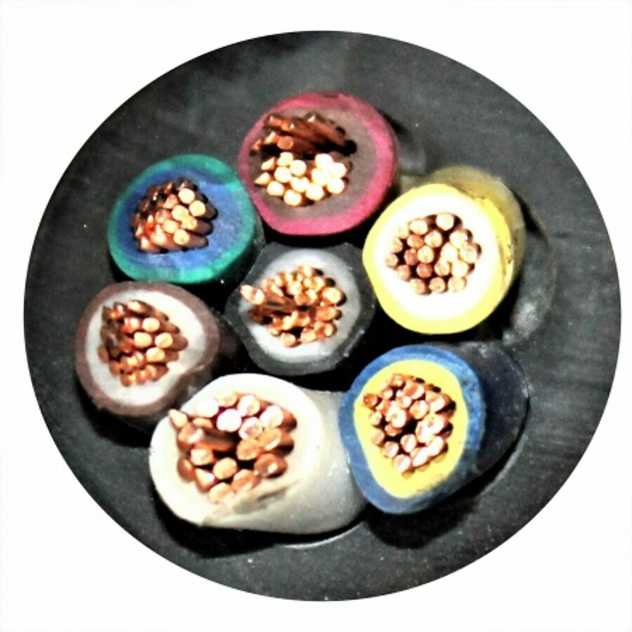 CABLE 7 CONDUCTOR BLACK 12/6 10/1 GA .690" O.D.