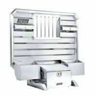 CAB RACK W/WINDOW TRAY HANGER & TOOLBOX, 65" H X 70" W