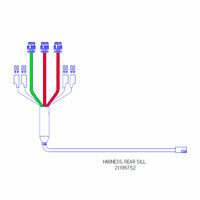 HARNESS, CURB SIDE REAR SILL 48" (MALE PIN)