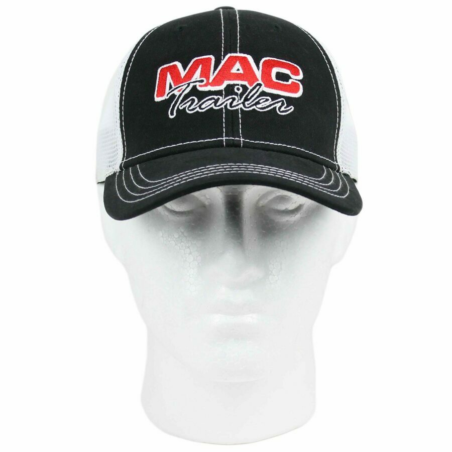 MAC TRAILER HAT, WHITE FITTED MESH M/L
