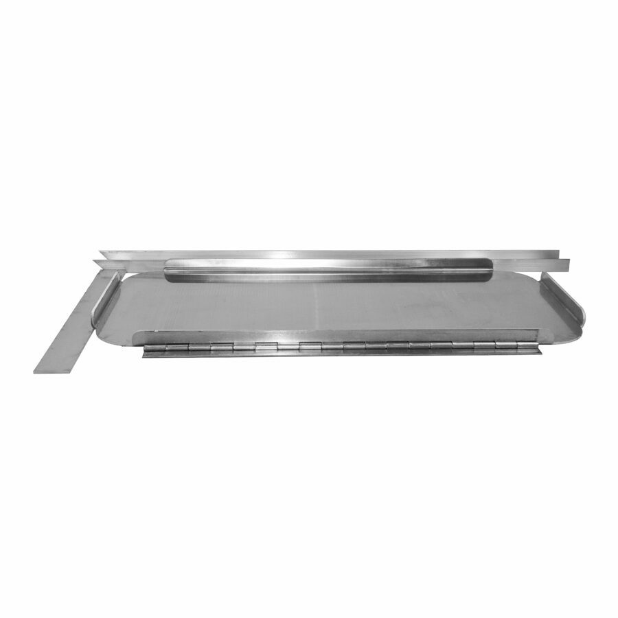 ALUMINUM BULKHEAD MANDOOR ASSEMBLY, DRIVER SIDE FOR DUMP TRAILERS, RECTANGLE STYLE W/ GRAB HANDLE
