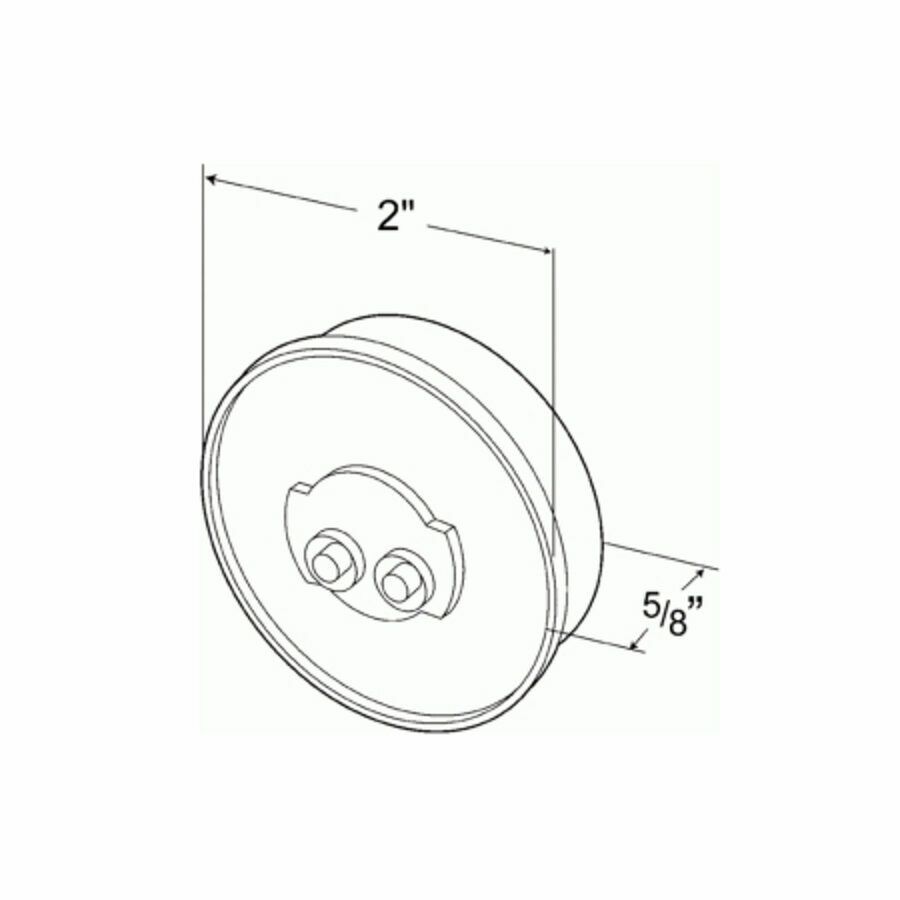 LAMP, 2" LED ABS AMBER