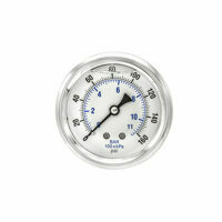 GAUGE 2.5" LIQUID FILLED BACK MOUNT, 0-160 PSI