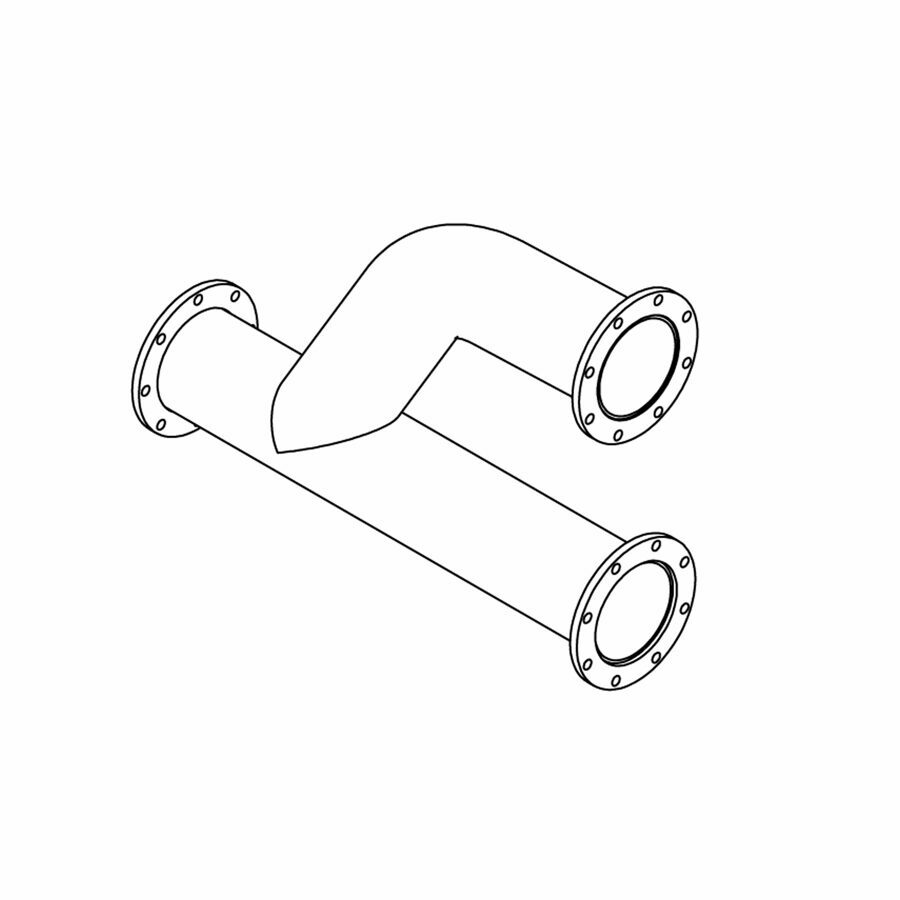 AS 4" Y-BRANCH ALUMINUM W/FLANGES