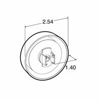 2-1/2" LED MODEL 10, RED CLEARANCE MARKER, 2 DIODE 12V