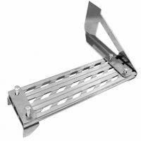 GRATING STEP FOR BULKHEAD MANDOOR, ALUMINUM 1/2 ROUND DUMP