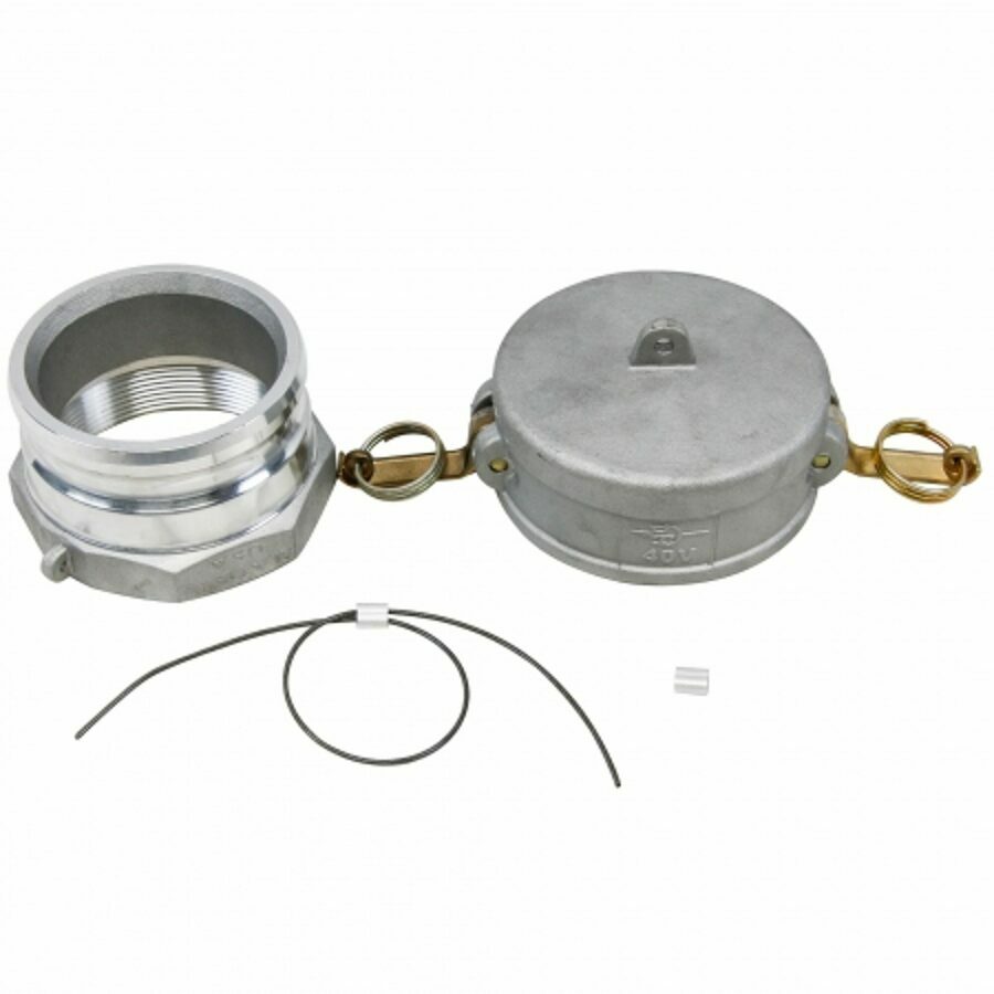 ALUMINUM COUPLER & DUST CAP ASSEMBLY, 4"