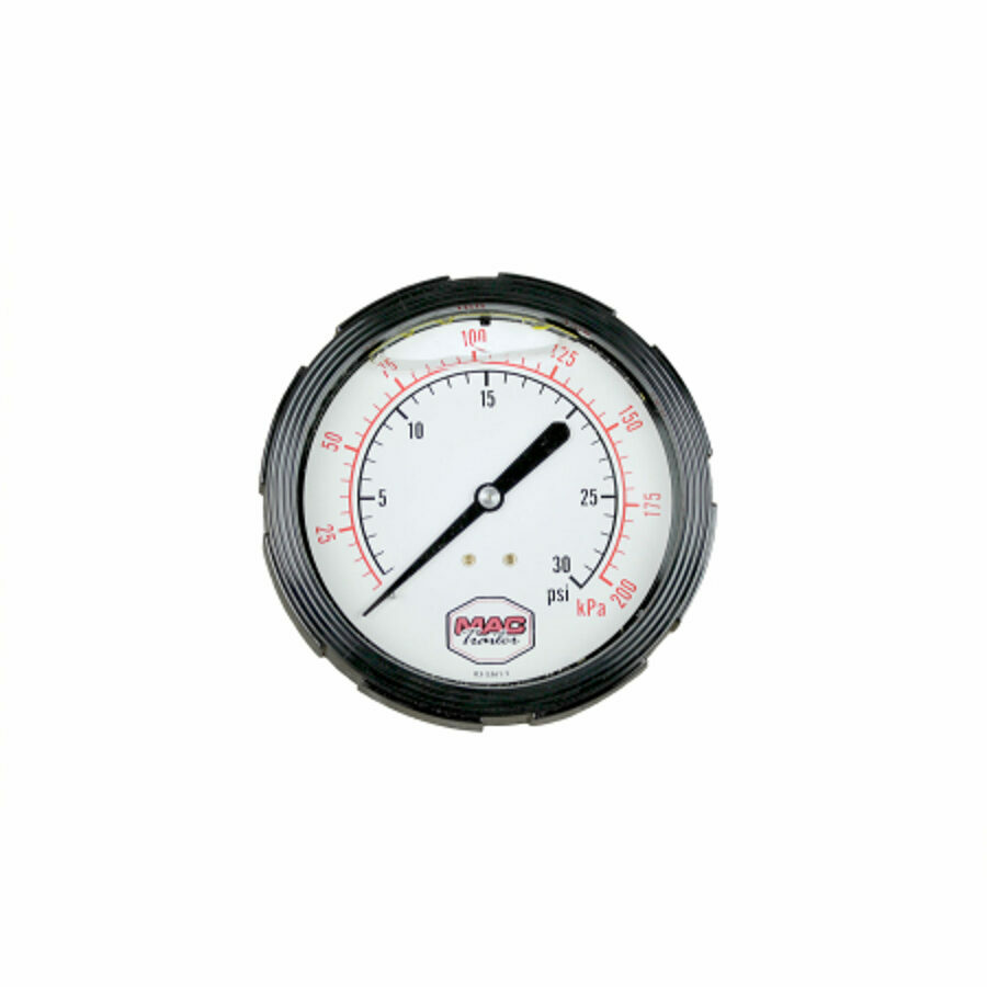 GAUGE 4" LIQUID FILL 1/4" BACK MOUNT SPAN, 30 PSI