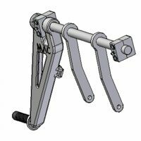 COAL DOOR, HANDLE ALUMINUM, 18" ALUMINUM 1/2 ROUNDS