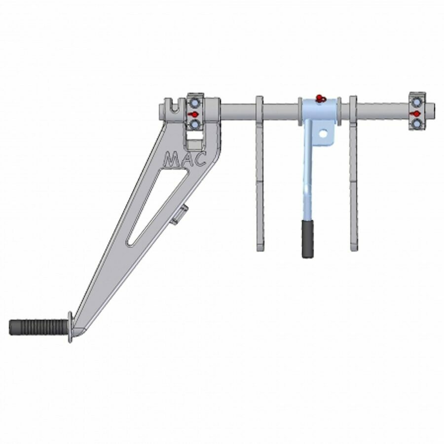 COAL DOOR HANDLE ASSEMBLY SS 16", WITH FLOW CONTROL