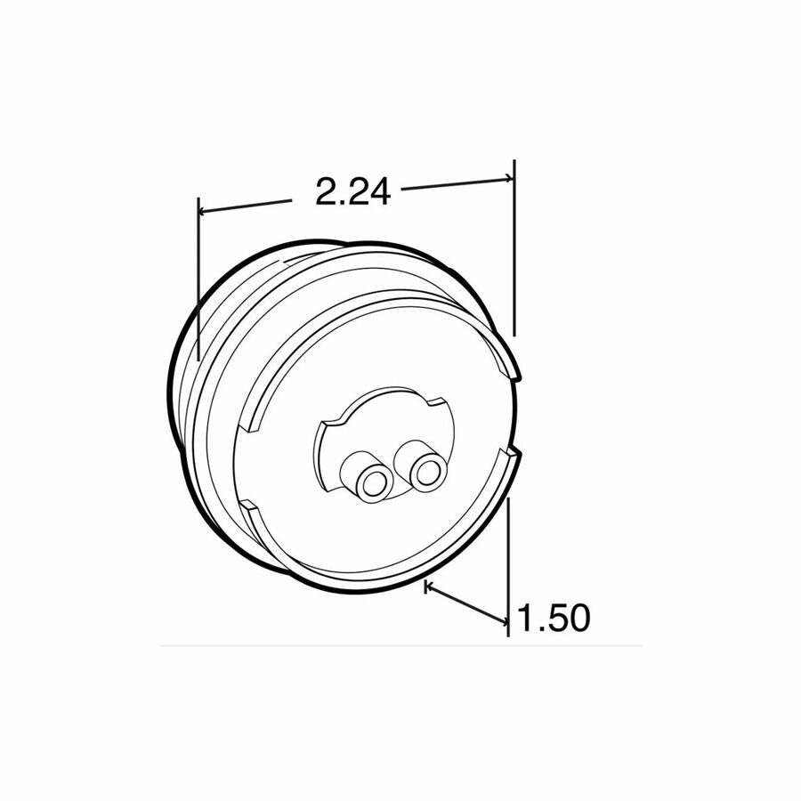 2" MARKER, MODEL 30 HIGH PROFILE LED, RED, ROUND 8 DIODE