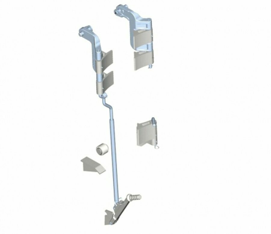 HINGE ASSEMBLY, GROUND CONTROL, SHEET & POST, OVERSLUNG SIDE SWING, PASSENGER SIDE SWING