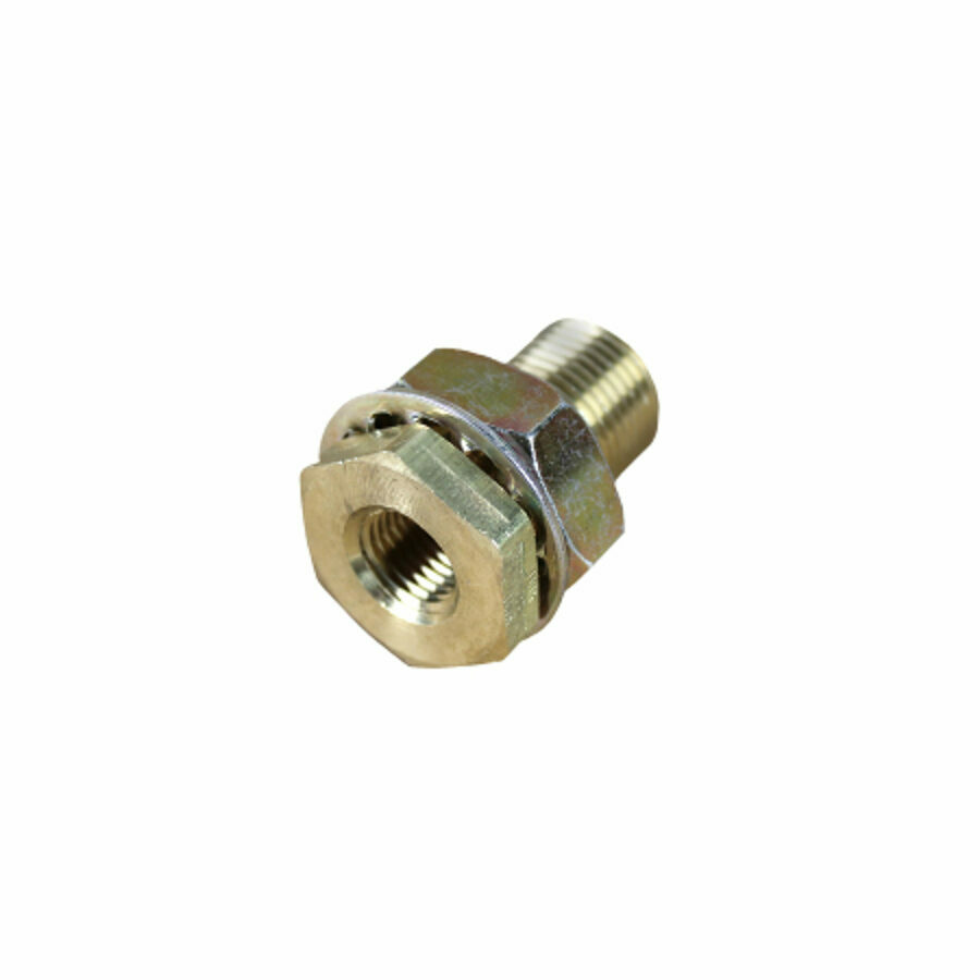 BULKHEAD CONNECTOR BHC-1/4-18 IT TO 3/4-16 OT (1-1/2" LG)