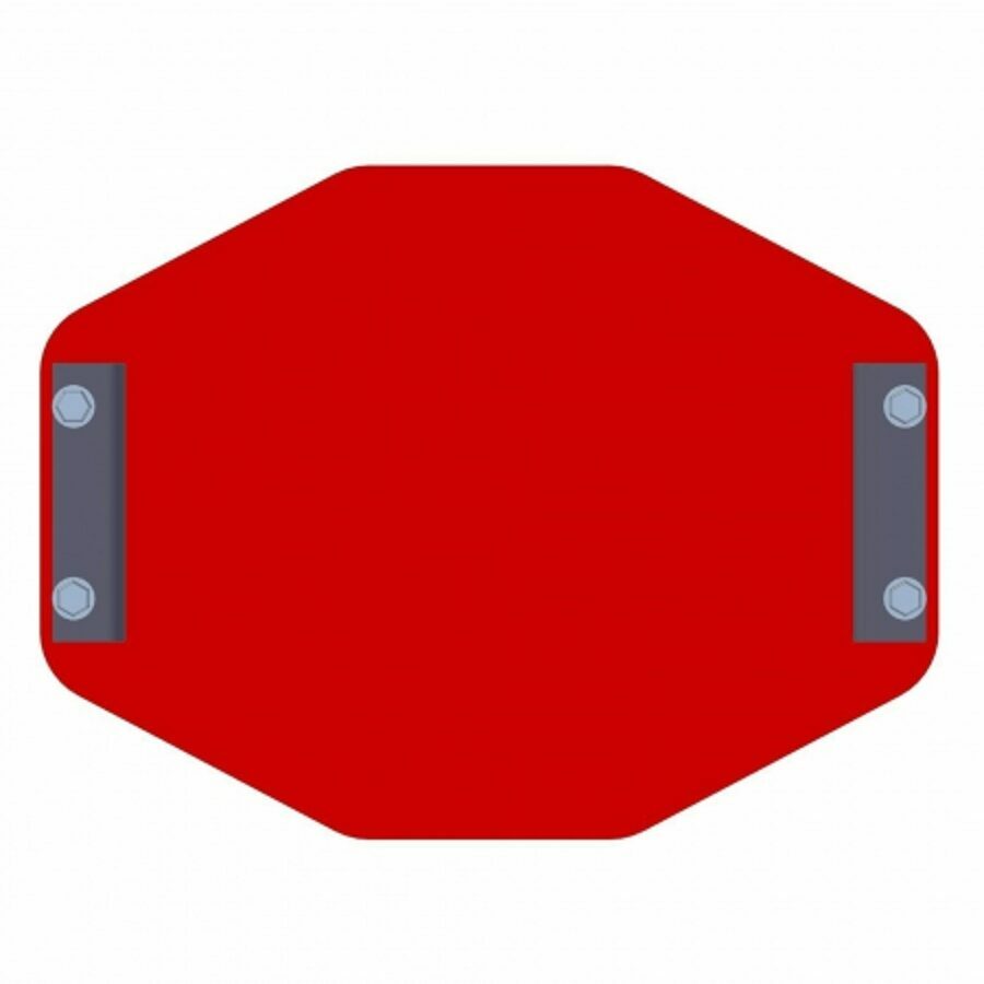 MAC LOGO, MACHINED 13" RED, BOLT ON FOR FLATBED TRAILERS