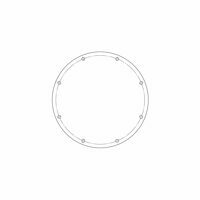 12" BLIND FLANGE GASKET, .500 X 18.00 OD .562 HOLES RUBBER