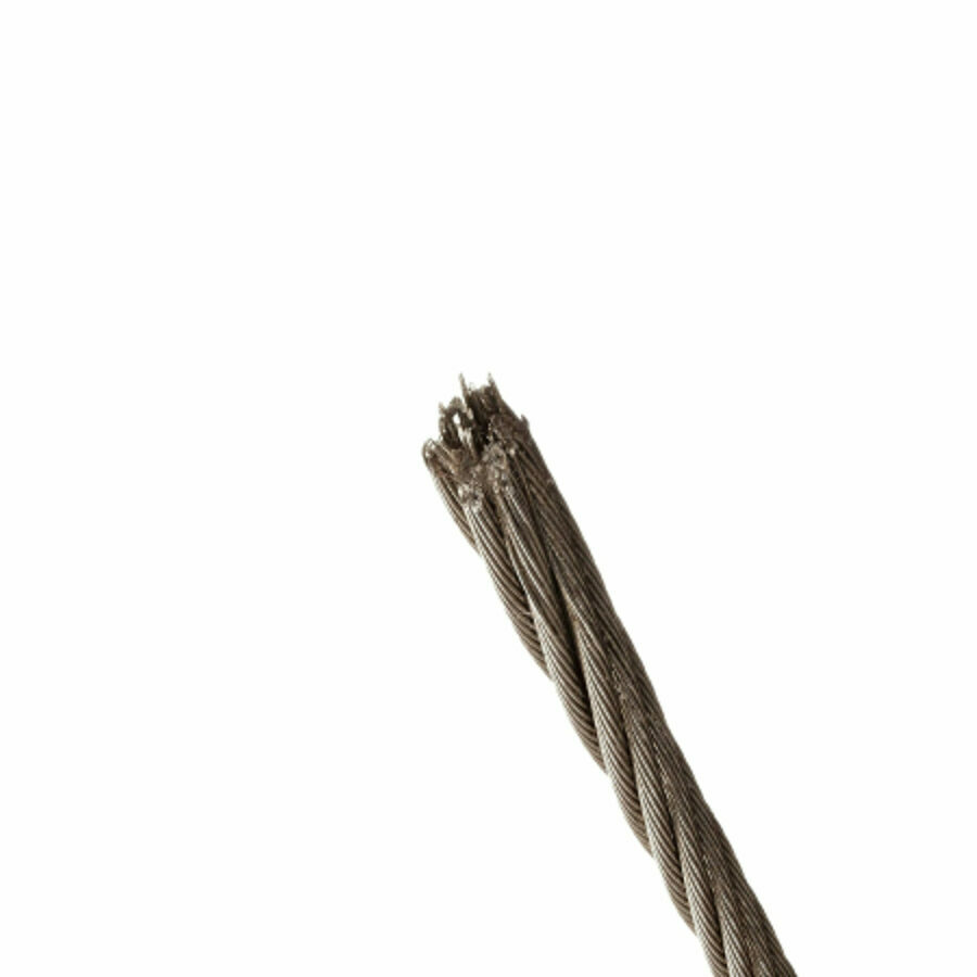 WIRE ROPE, 1/4"-7X19 SS NON COATED, SOLD BY THE FOOT