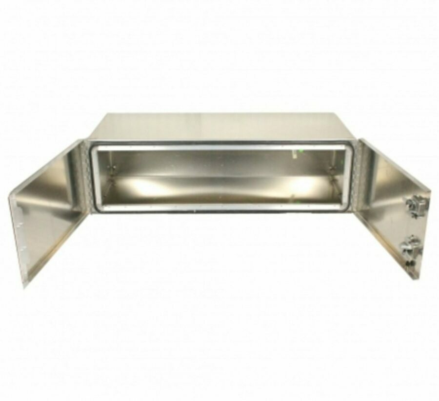 AERO TOOLBOX, 18" X 18" X 60", ALUMINUM MILL/POLISHED DOUBLE DOOR