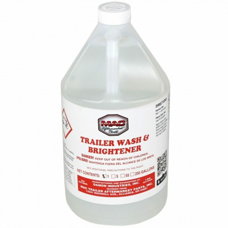 MAC TRAILER WASH & BRIGHTENER, 1 GALLON JUG RED LABEL